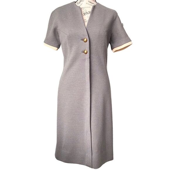 Vintage Rontini Work Dress V Open Neck Mini Dress in Size ***SEE MEASUREMENTS*** - Picture 2 of 9